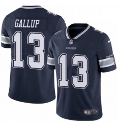 Mens Nike Dallas Cowboys 13 Michael Gallup Navy Blue Team Color Vapor Untouchable Limited Player NFL Jersey