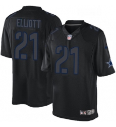 Mens Nike Dallas Cowboys 21 Ezekiel Elliott Limited Black Impact NFL Jersey
