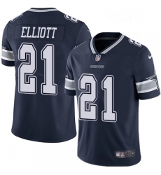 Mens Nike Dallas Cowboys 21 Ezekiel Elliott Navy Blue Team Color Vapor Untouchable Limited Player NFL Jersey