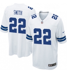 Mens Nike Dallas Cowboys 22 Emmitt Smith Game White NFL Jersey