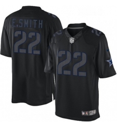 Mens Nike Dallas Cowboys 22 Emmitt Smith Limited Black Impact NFL Jersey