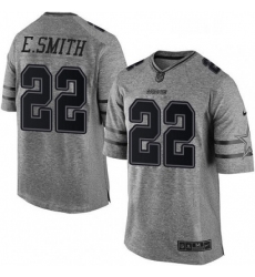 Mens Nike Dallas Cowboys 22 Emmitt Smith Limited Gray Gridiron NFL Jersey