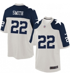 Mens Nike Dallas Cowboys 22 Emmitt Smith Limited White Throwback Alternate NFL Jersey