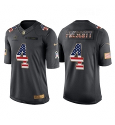 Mens Nike Dallas Cowboys 4 Dak Prescott Limited Black USA Flag Salute To Service NFL Jersey