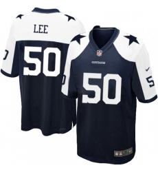 Mens Nike Dallas Cowboys 50 Sean Lee Game Navy Blue Throwback Alternate NFL Jersey