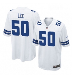 Mens Nike Dallas Cowboys 50 Sean Lee Game White NFL Jersey