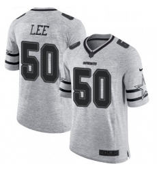 Mens Nike Dallas Cowboys 50 Sean Lee Limited Gray Gridiron II NFL Jersey