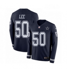 Mens Nike Dallas Cowboys 50 Sean Lee Limited Navy Blue Therma Long Sleeve NFL Jersey