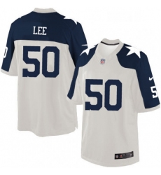 Mens Nike Dallas Cowboys 50 Sean Lee Limited White Throwback Alternate NFL Jersey
