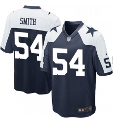 Mens Nike Dallas Cowboys 54 Jaylon Smith Game Navy Blue Throwback Alternate NFL Jersey