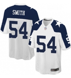 Mens Nike Dallas Cowboys 54 Jaylon Smith Game White Throwback Alternate NFL Jersey