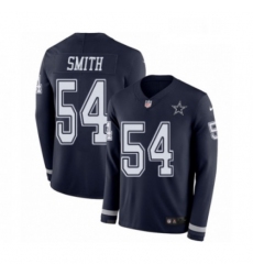Mens Nike Dallas Cowboys 54 Jaylon Smith Limited Navy Blue Therma Long Sleeve NFL Jersey