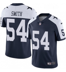 Mens Nike Dallas Cowboys 54 Jaylon Smith Navy Blue Throwback Alternate Vapor Untouchable Limited Player NFL Jersey