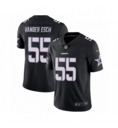 Mens Nike Dallas Cowboys 55 Leighton Vander Esch Limited Black Rush Impact NFL Jersey