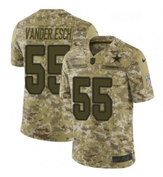 Mens Nike Dallas Cowboys 55 Leighton Vander Esch Limited Camo 2018 Salute to Service NFL Jersey