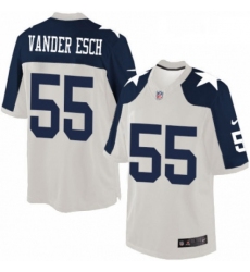 Mens Nike Dallas Cowboys 55 Leighton Vander Esch Limited White Throwback Alternate NFL Jersey