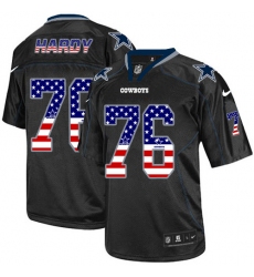 Mens Nike Dallas Cowboys #76 Greg Hardy Elite Black USA Flag Fashion NFL Jersey