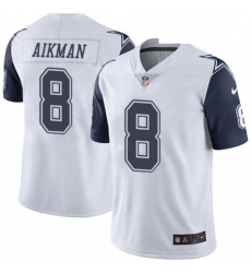 Mens Nike Dallas Cowboys 8 Troy Aikman Limited White Rush Vapor Untouchable NFL Jersey