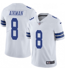 Mens Nike Dallas Cowboys 8 Troy Aikman White Vapor Untouchable Limited Player NFL Jersey