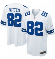 Mens Nike Dallas Cowboys 82 Jason Witten Game White NFL Jersey
