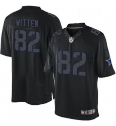 Mens Nike Dallas Cowboys 82 Jason Witten Limited Black Impact NFL Jersey