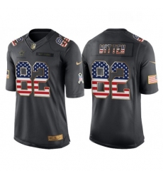 Mens Nike Dallas Cowboys 82 Jason Witten Limited Black USA Flag Salute To Service NFL Jersey