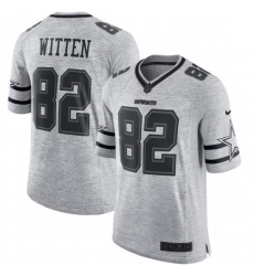 Mens Nike Dallas Cowboys 82 Jason Witten Limited Gray Gridiron II NFL Jersey