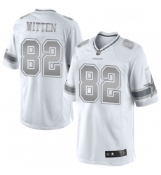 Mens Nike Dallas Cowboys 82 Jason Witten Limited White Platinum NFL Jersey
