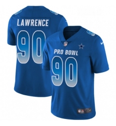 Mens Nike Dallas Cowboys 90 DeMarcus Lawrence Limited Royal Blue 2018 Pro Bowl NFL Jersey