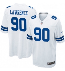 Mens Nike Dallas Cowboys 90 Demarcus Lawrence Game White NFL Jersey