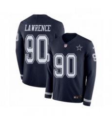 Mens Nike Dallas Cowboys 90 Demarcus Lawrence Limited Navy Blue Therma Long Sleeve NFL Jersey