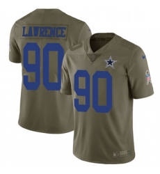 Mens Nike Dallas Cowboys 90 Demarcus Lawrence Limited Olive 2017 Salute to Service NFL Jersey