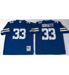 Mitchell Ness cowboys #33 Tony Dorsett blue Throwback Stitched NFL Jersey