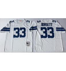 Mitchell Ness cowboys #33 Tony Dorsett white Throwback Stitched NFL Jersey