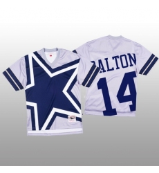 NFL Dallas Cowboys 14 Andy Dalton White Men Mitchell  26 Nell Big Face Fashion Limited NFL Jersey