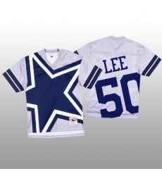 NFL Dallas Cowboys 50 Sean Lee White Men Mitchell  26 Nell Big Face Fashion Limited NFL Jersey