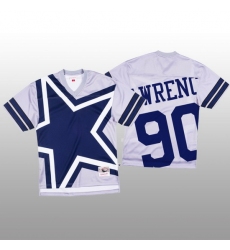 NFL Dallas Cowboys 90 Demarcus Lawrence White Men Mitchell  26 Nell Big Face Fashion Limited NFL Jersey
