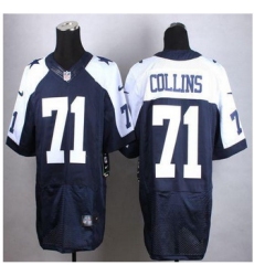 New Dallas Cowboys #71 La'el Collins Navy Blue Thanksgiving Throwback Men Stitched NFL Elite Jersey