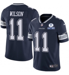 Nike Cowboys 11 Cedrick Wilson Navy Blue Team Color Men Stitched With Established In 1960 Patch NFL Vapor Untouchable Limited Jersey