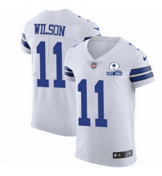 Nike Cowboys 11 Cedrick Wilson White Men Stitched With Established In 1960 Patch NFL New Elite Jersey