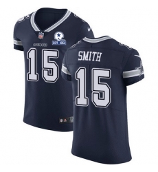 Nike Cowboys 15 Devin Smith Navy Blue Team Color Men Stitched With Established In 1960 Patch NFL Vapor Untouchable Elite Jersey