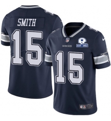 Nike Cowboys 15 Devin Smith Navy Blue Team Color Men Stitched With Established In 1960 Patch NFL Vapor Untouchable Limited Jersey
