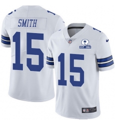 Nike Cowboys 15 Devin Smith White Men Stitched With Established In 1960 Patch NFL Vapor Untouchable Limited Jersey