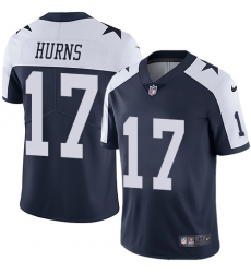 Nike Cowboys #17 Allen Hurns Navy Blue Thanksgiving Mens Stitched NFL Vapor Untouchable Limited Throwback Jersey