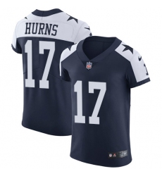 Nike Cowboys #17 Allen Hurns Navy Blue Thanksgiving Mens Stitched NFL Vapor Untouchable Throwback Elite Jersey