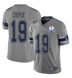 Nike Cowboys 19 Amari Cooper Gray Men Stitched With Established In 1960 Patch NFL Limited Inverted Legend Jersey