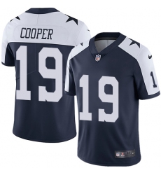 Nike Cowboys #19 Amari Cooper Navy Blue Thanksgiving Men Stitched NFL Vapor Untouchable Limited Throwback Jersey