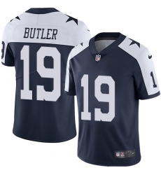 Nike Cowboys #19 Brice Butler Navy Blue Thanksgiving Mens Stitched NFL Vapor Untouchable Limited Throwback Jersey