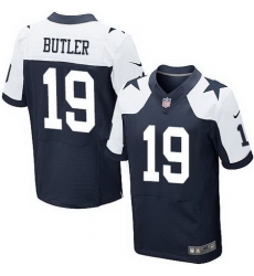Nike Cowboys #19 Brice Butler Navy Blue Thanksgiving Throwback Mens Stitched NFL Elite Jersey