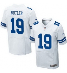 Nike Cowboys #19 Brice Butler White Mens Stitched NFL Elite Jersey